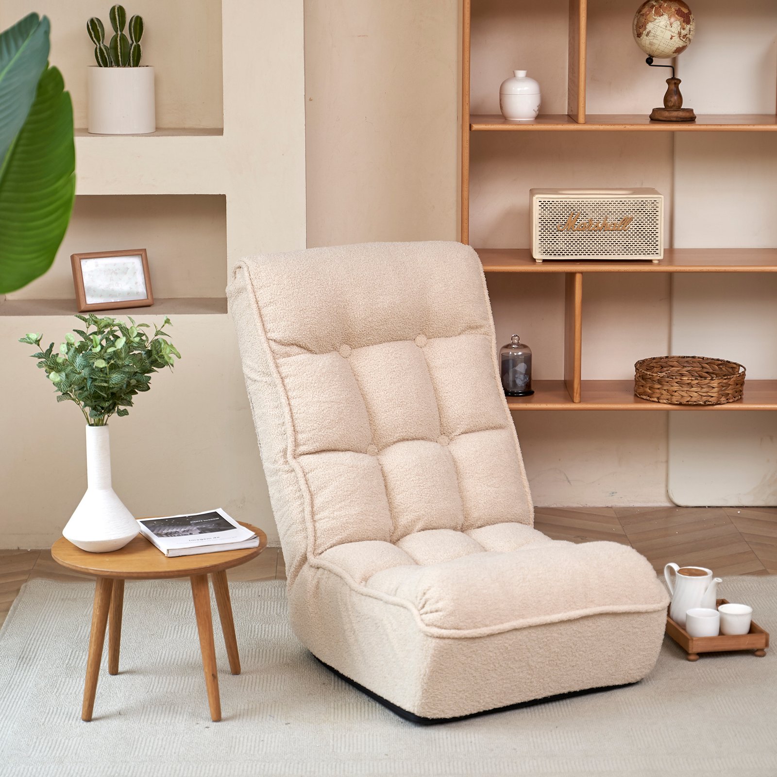 Japanese Reclining Lounge Chair — Sofá Individual Ajustável em Estilo Tatami para Sala, Quarto e Varanda - Image 6