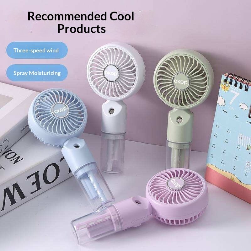 Ventilador Portátil KP‑F31 – Mini Fan USB com Spray