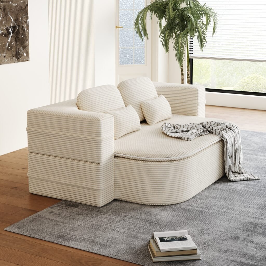 Foldable Cloud Sofa‑Bed — Design 2‑em‑1 em Espuma, Conversão Suave e Cobertor Multifuncional para Sala, Quarto e Estúdios