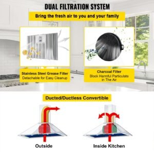 Exaustor Embutido 30" – 800CFM, 3 Velocidades, Aço Inox com LED e Filtros Baffle - Image 5