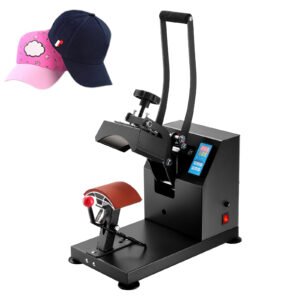 Heat Press Curva 6×3.75” – Prensa para Bonés, Estrutura em Aço, Clamshell, LCD Digital - Image 1