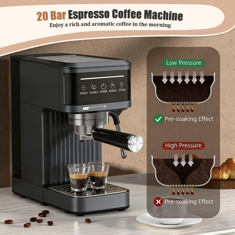 Máquina de Café Espresso – 20BAR com Vaporizador