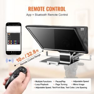 Teleprompter Profissional 16" em Alumínio — Ângulo Ajustável, Controlo Remoto. - Image 3
