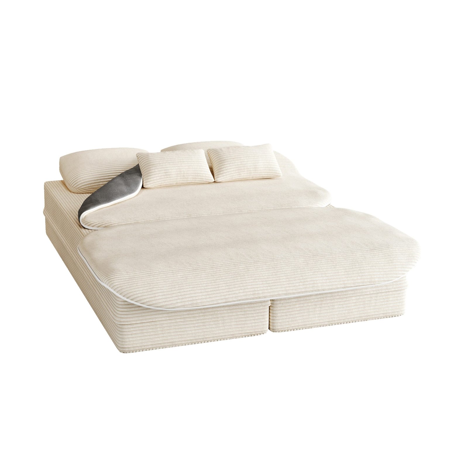 Foldable Cloud Sofa‑Bed — Design 2‑em‑1 em Espuma, Conversão Suave e Cobertor Multifuncional para Sala, Quarto e Estúdios - Image 4