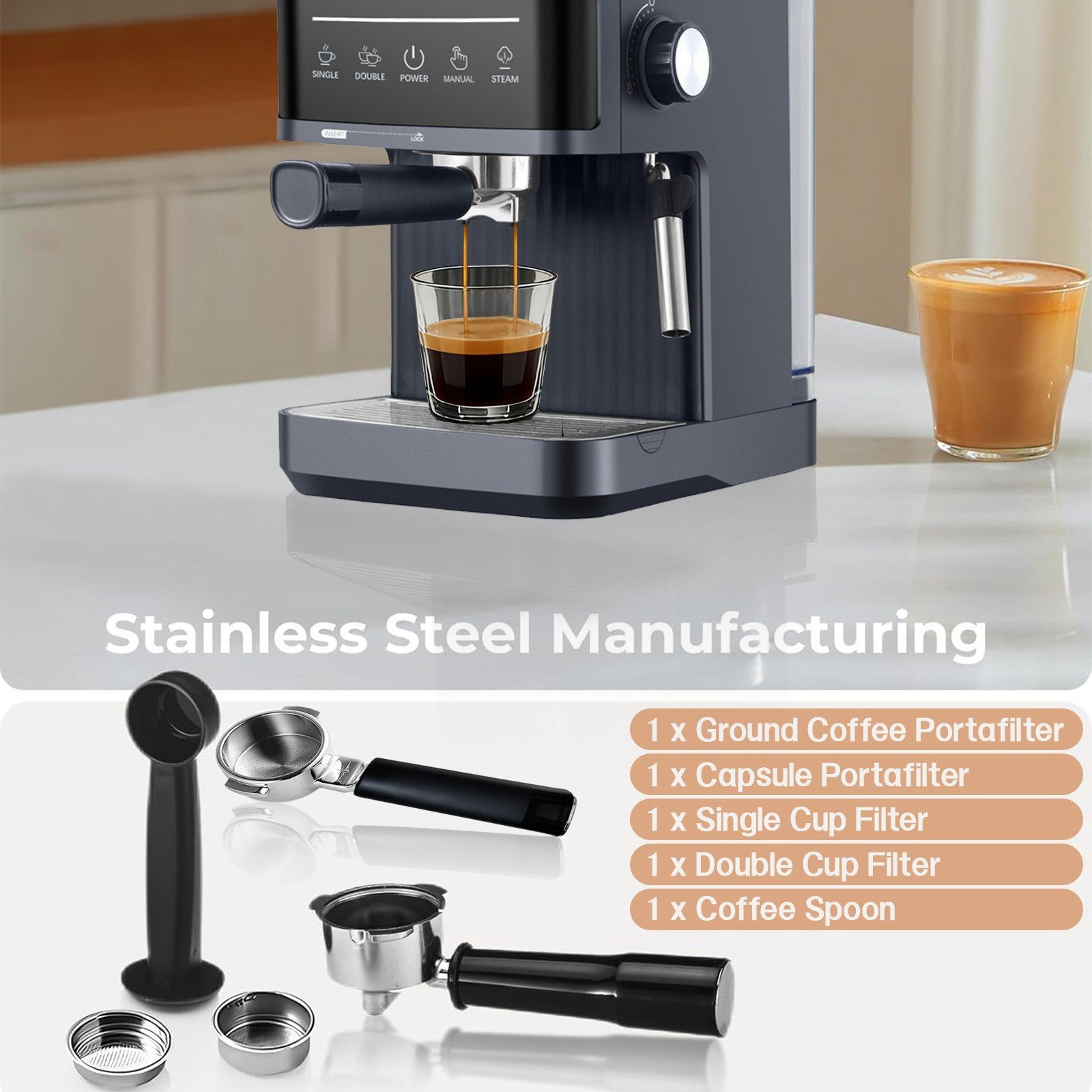 Máquina de Café Espresso – 20BAR com Vaporizador - Image 4
