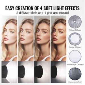 Softbox Parabólico 33” – Abertura Rápida, Dobrável e Portátil para Iluminação Profissional - Image 7
