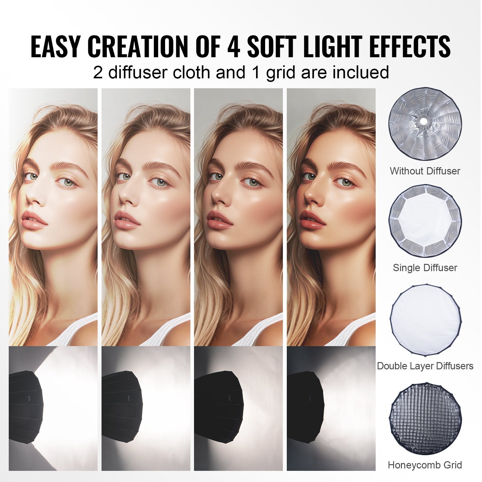 Softbox Parabólico 33” – Abertura Rápida, Dobrável e Portátil para Iluminação Profissional - Image 7