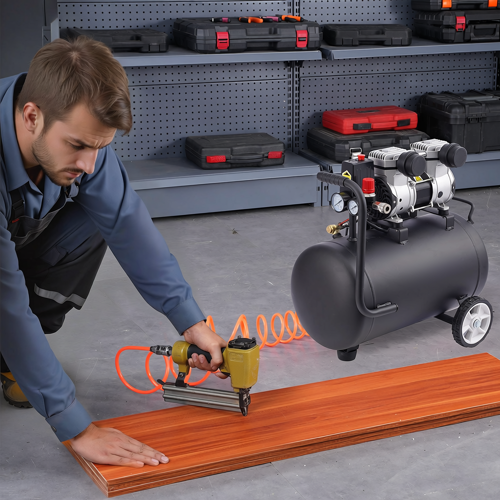 Compressor de Ar 8 Galões – 1 HP, Tanque em Aço, Sistema de Alta Pressão