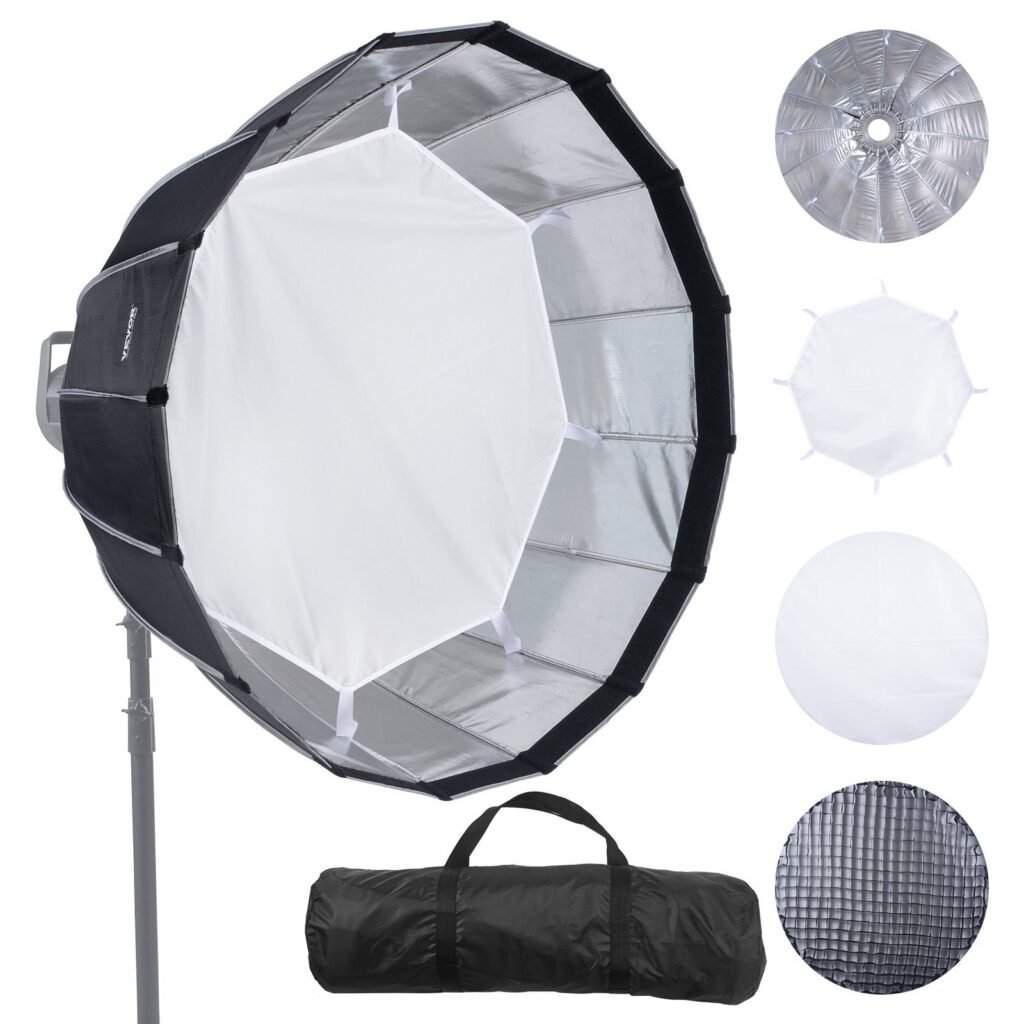 Softbox Parabólico 33” – Abertura Rápida, Dobrável e Portátil para Iluminação Profissional