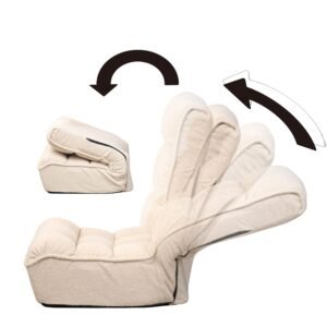Japanese Reclining Lounge Chair — Sofá Individual Ajustável em Estilo Tatami para Sala, Quarto e Varanda - Image 2